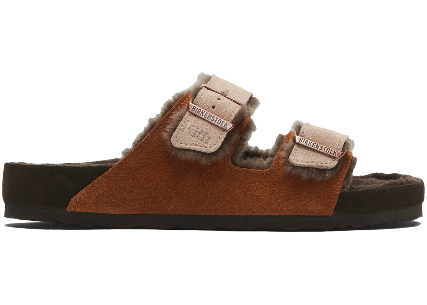 Birkenstock Arizona Shearling Kith Mink Dark Brown