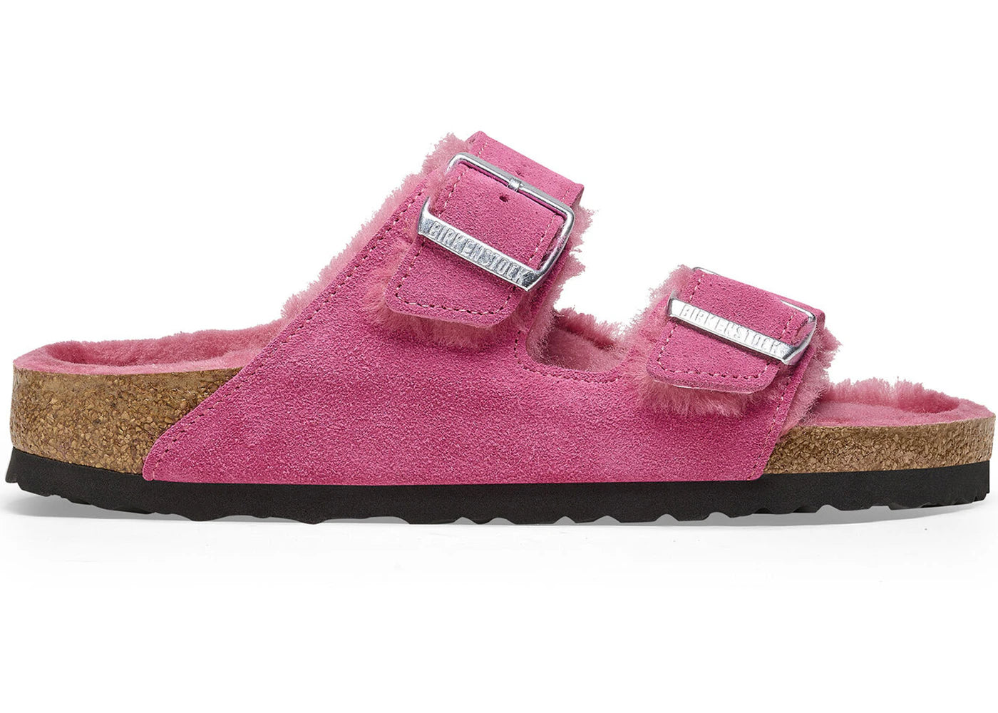Birkenstock Arizona Shearling Suede Fuchsia Tulip