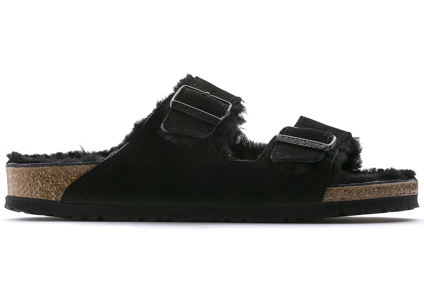 Birkenstock Arizona Shearling Suede Leather Black
