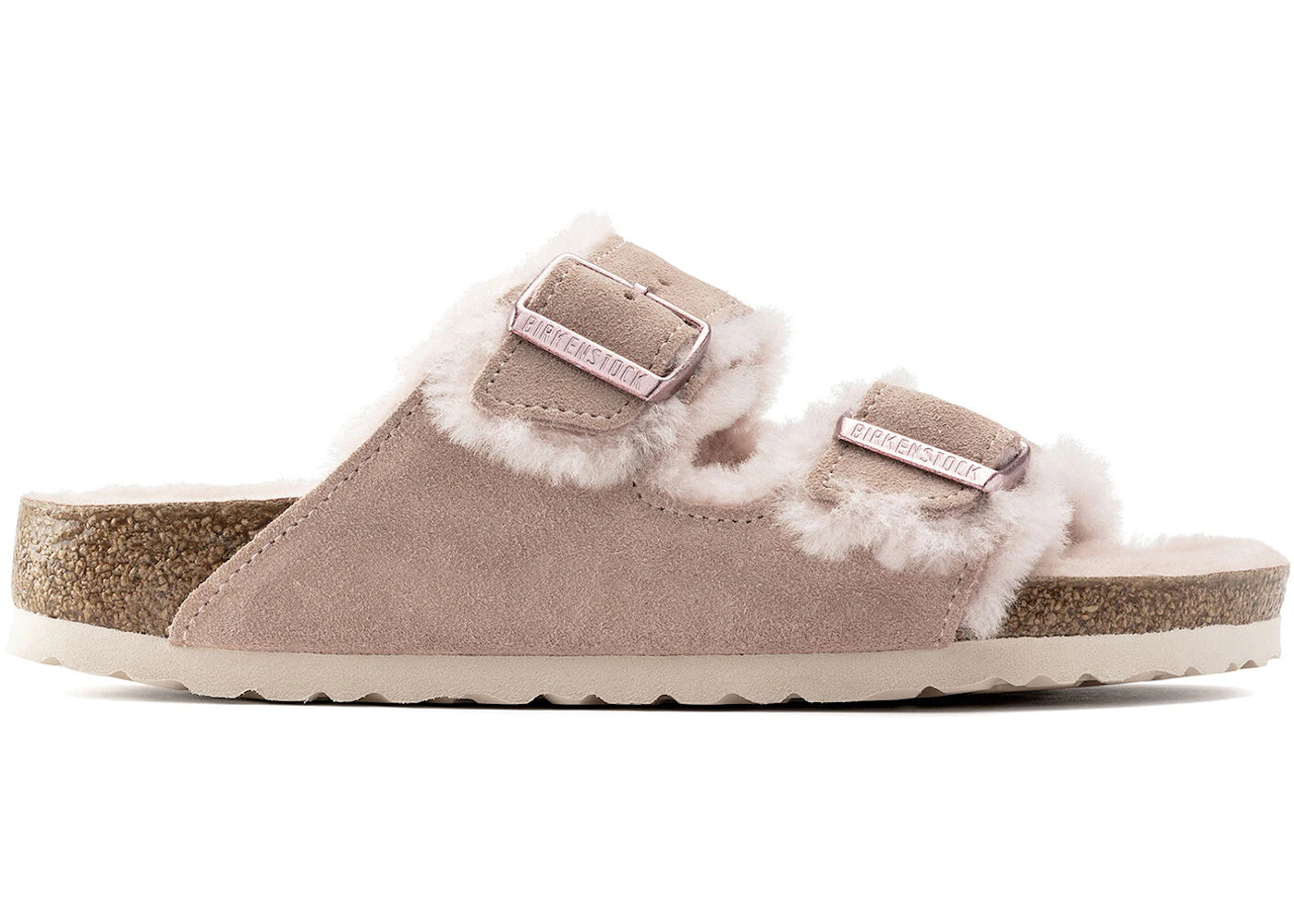 Birkenstock Arizona Shearling Suede Light Rose