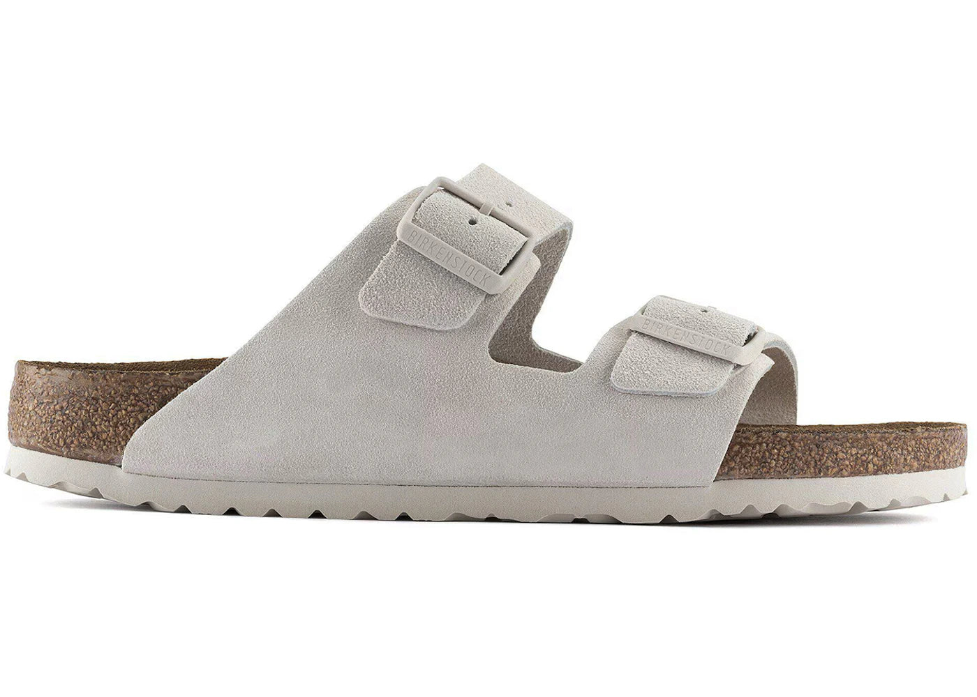 Birkenstock Arizona Soft Footbed Suede Antique White