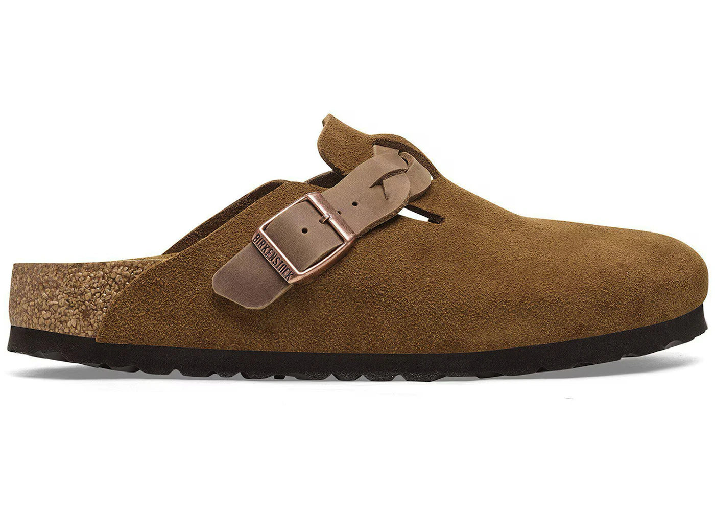 Birkenstock Boston Braided Suede Mink