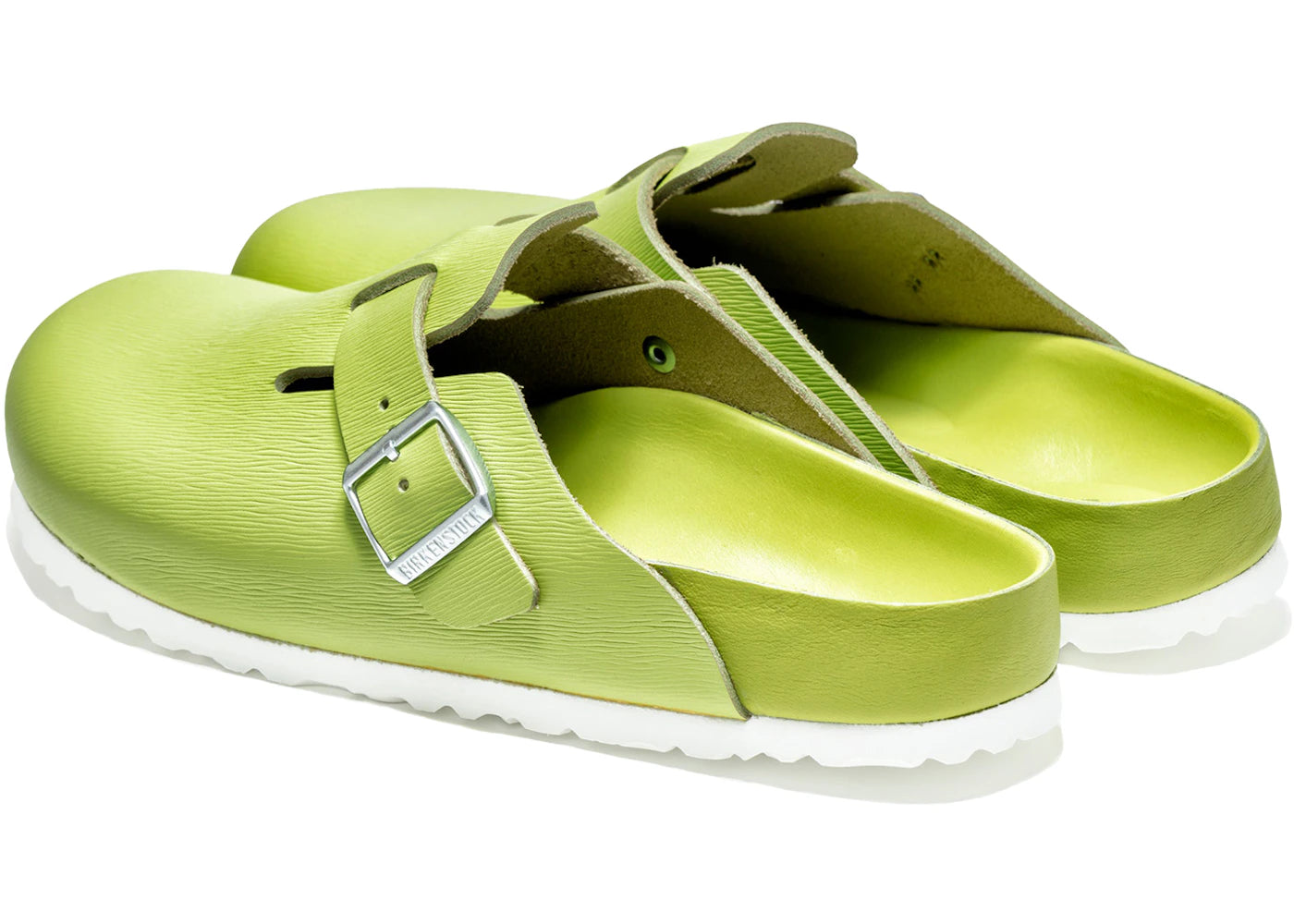 Birkenstock Boston Concepts Lime Grooved Leather