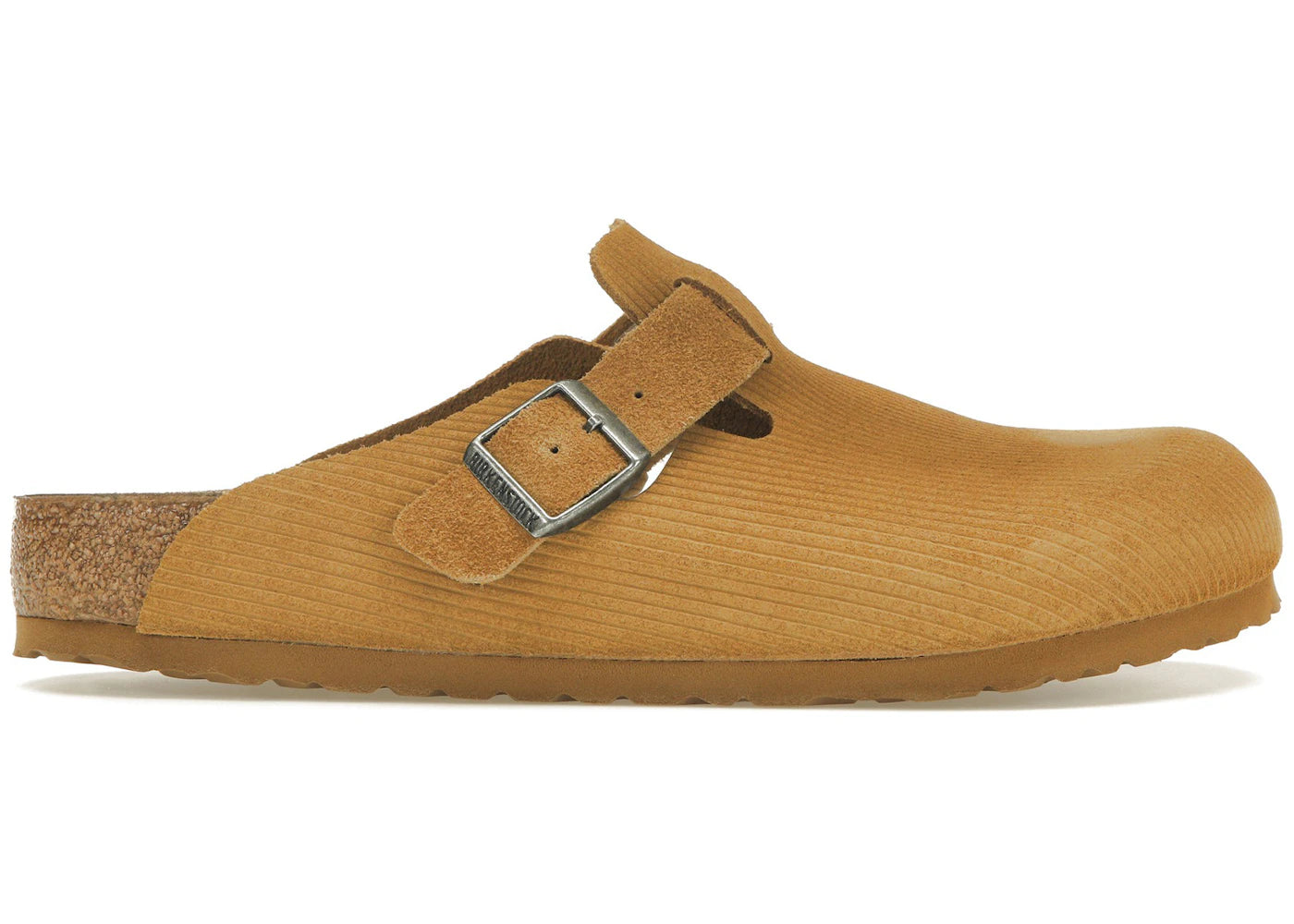 Birkenstock Boston Embossed Corduroy Suede Cork Brown