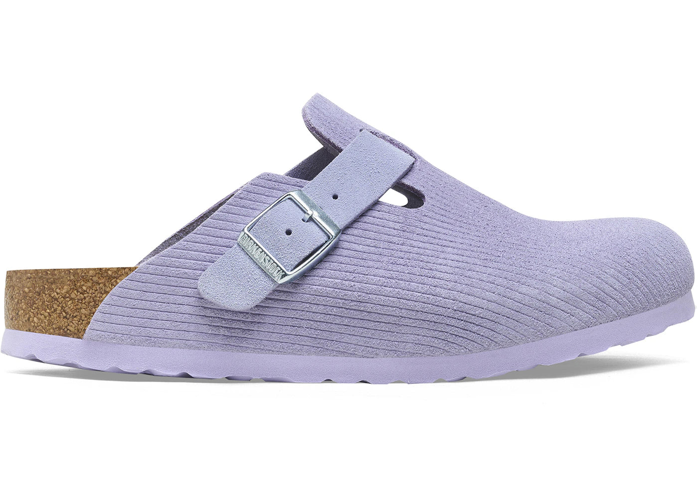 Birkenstock Boston Embossed Corduroy Suede Purple Fog