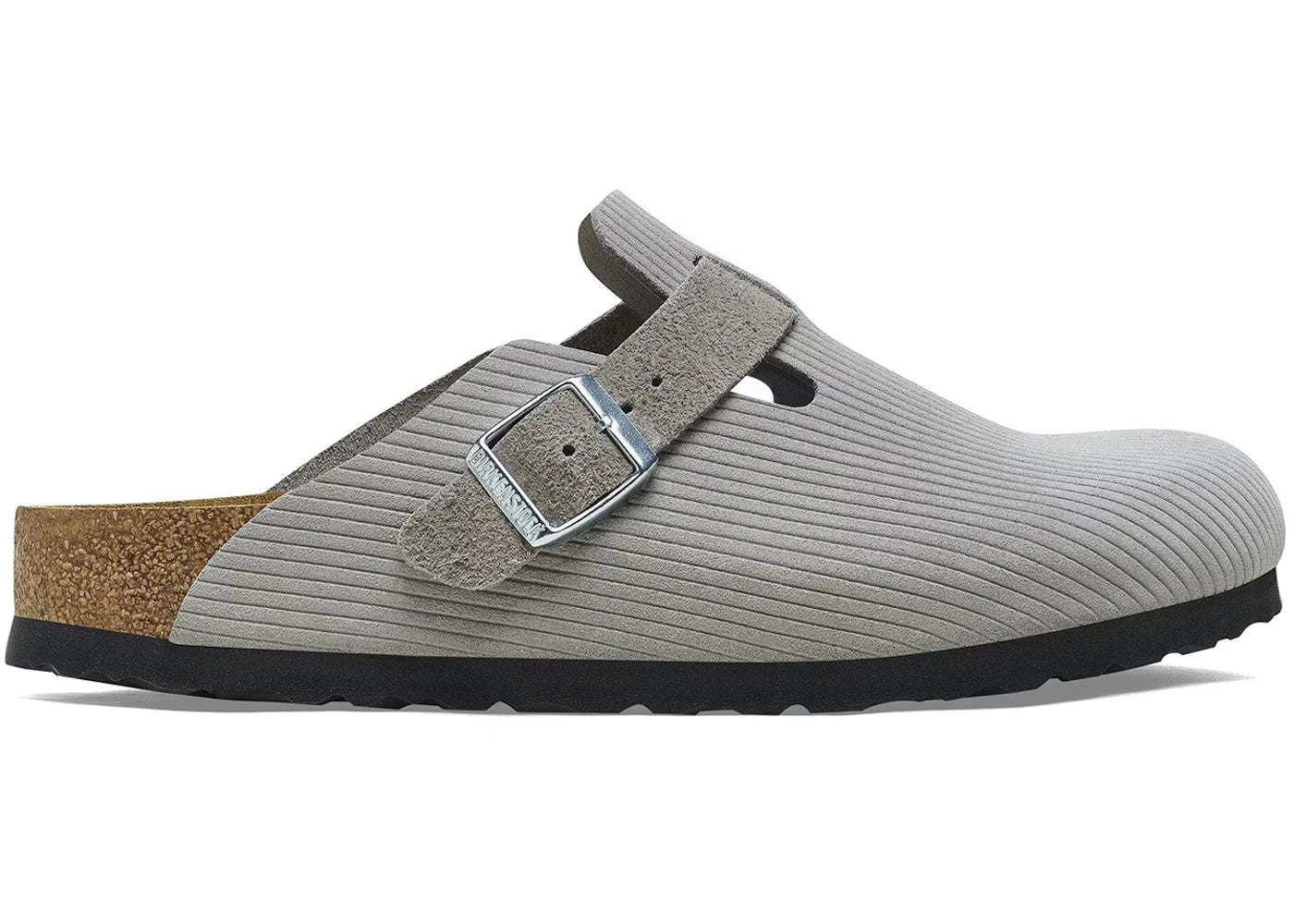 Birkenstock Boston Embossed Corduroy Suede Stone Coin
