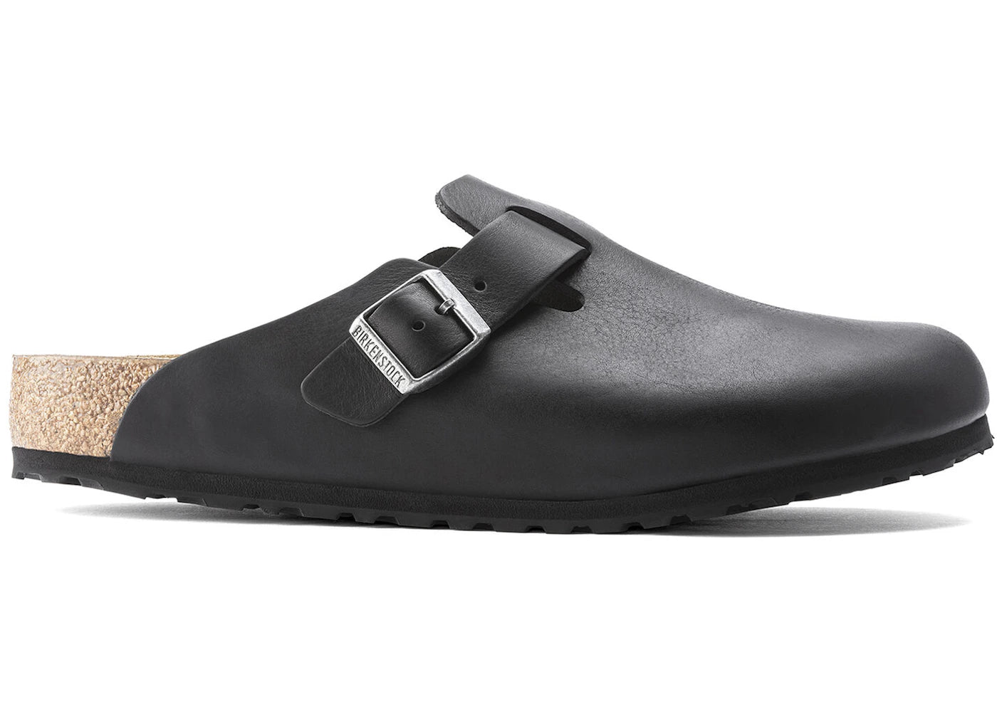 Birkenstock Boston Grip Leather Vintage Wood Black