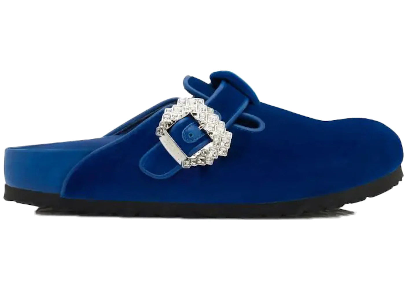 Birkenstock Boston Manolo Blahnik Royal Blue Velvet
