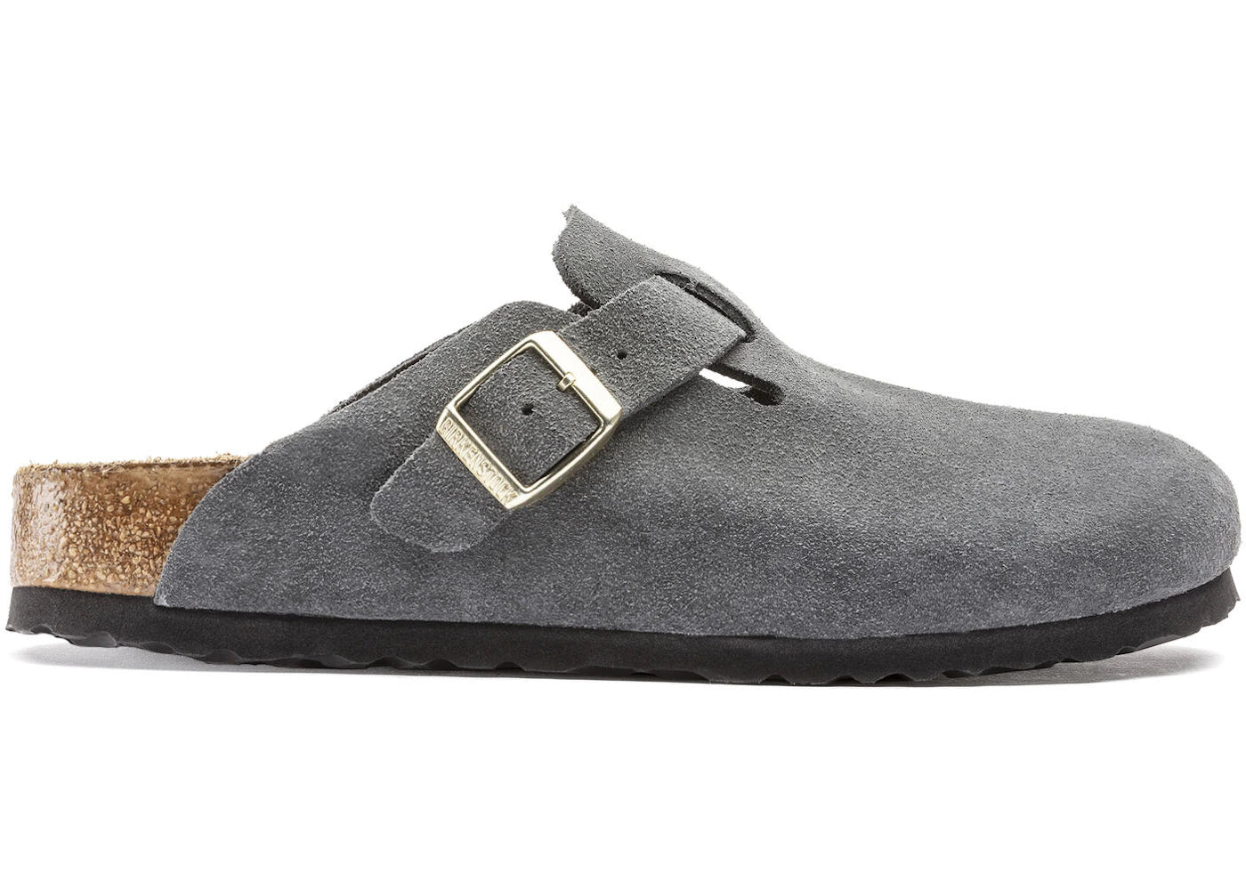 Birkenstock Boston Soft Footbed Suede Dark Grey