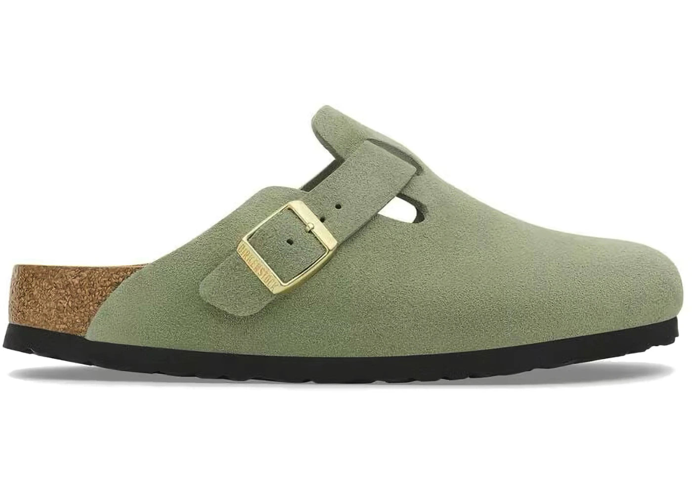 Birkenstock Boston Soft Footbed Suede Green Tea (Narrow Fit)
