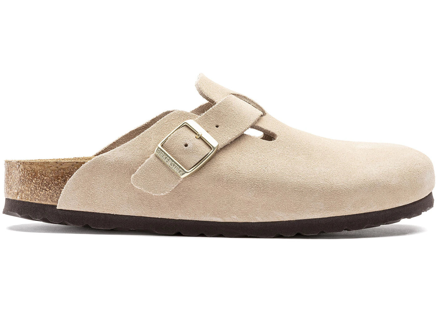 Birkenstock Boston Soft Footbed Suede Nude