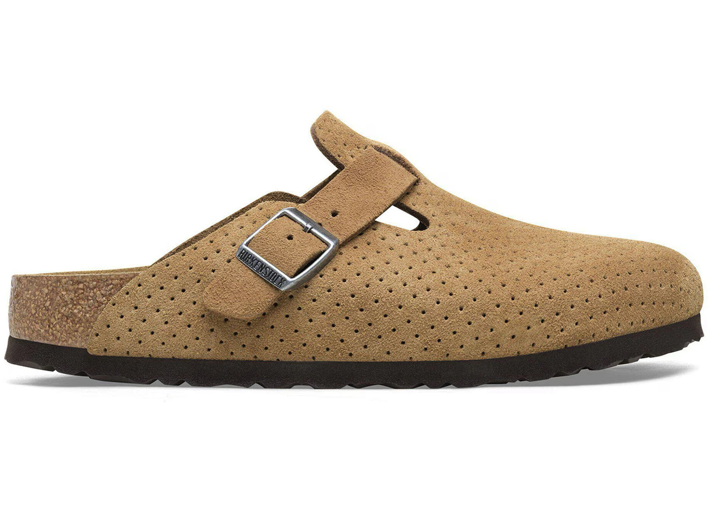 Birkenstock Boston Suede Embossed Dotted New Beige