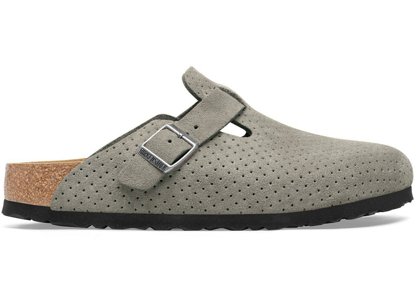 Birkenstock Boston Suede Embossed Dotted Stone Coin