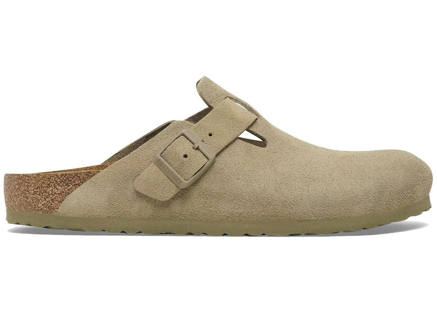 Birkenstock Boston Suede Faded Khaki