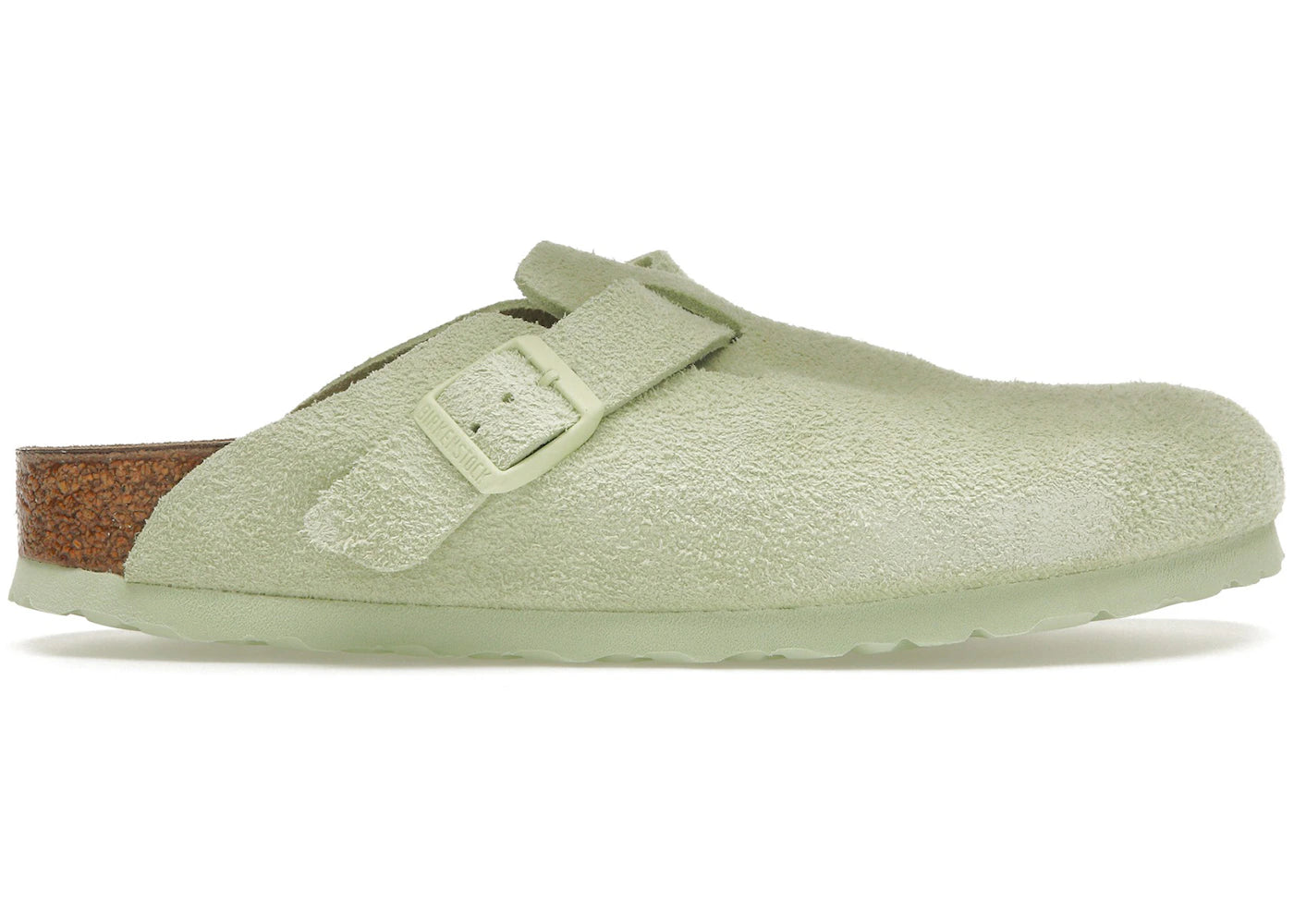 Birkenstock Boston Suede Faded Lime