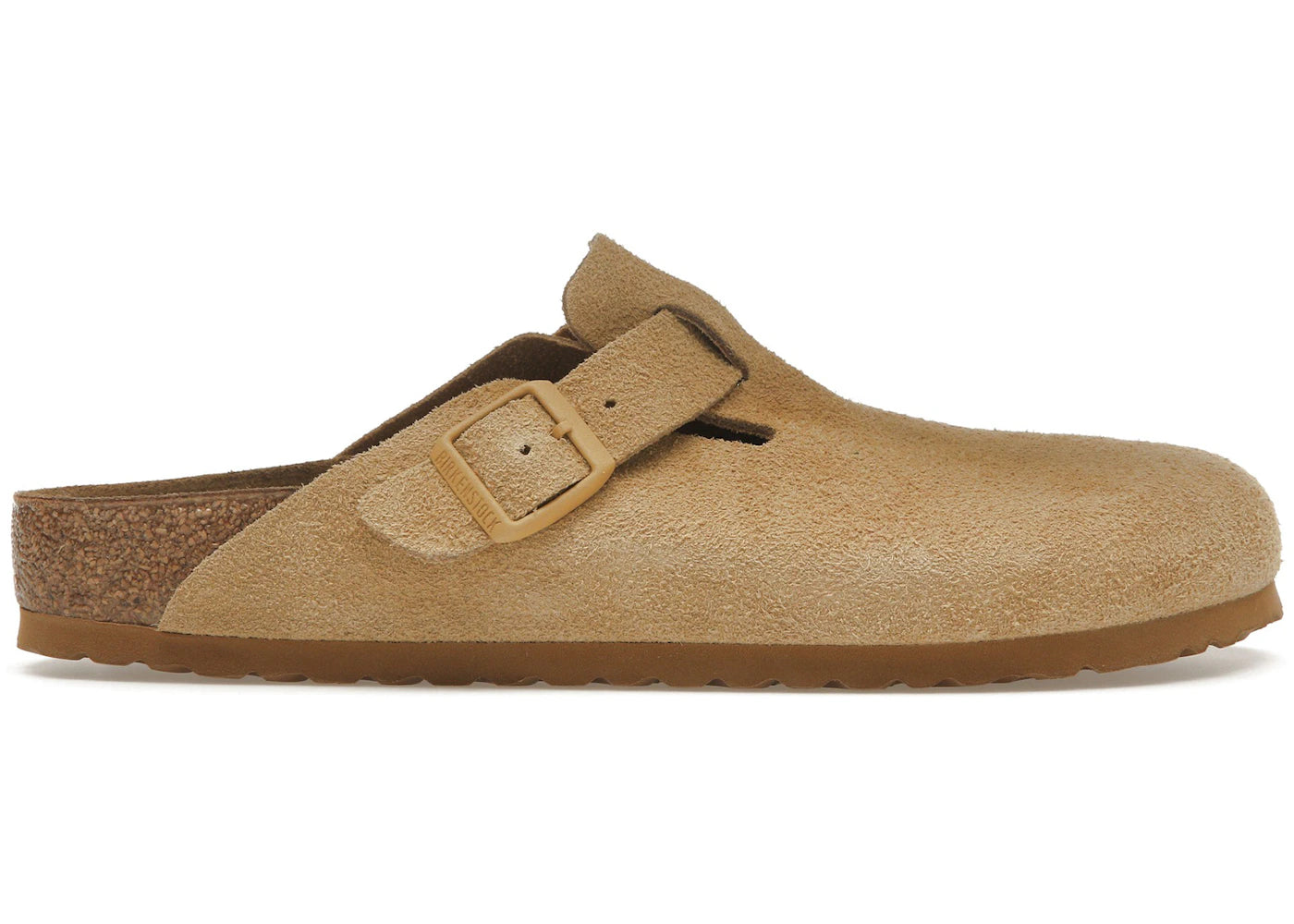 Birkenstock Boston Suede Latte Cream (Cream Outsole)