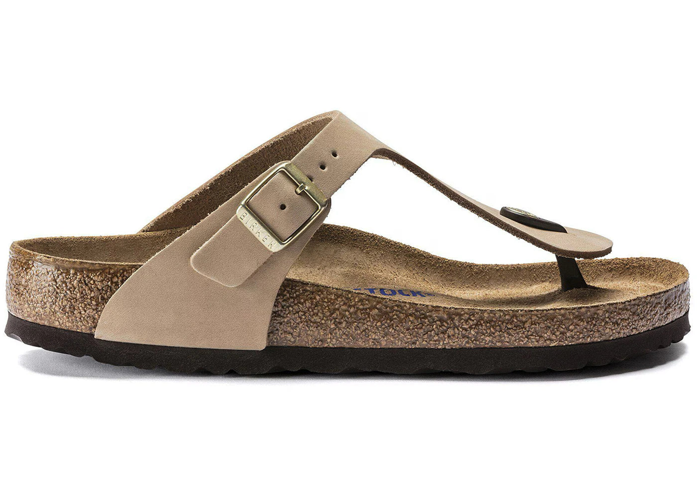 Birkenstock Gizeh Soft Footbed Nubuck Sandcastle