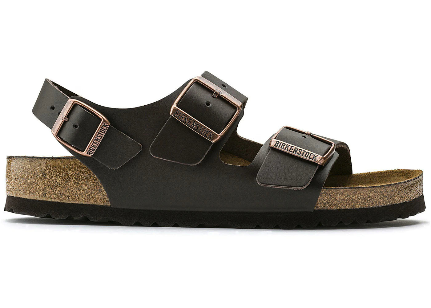 Birkenstock Milano Natural Leather Dark Brown