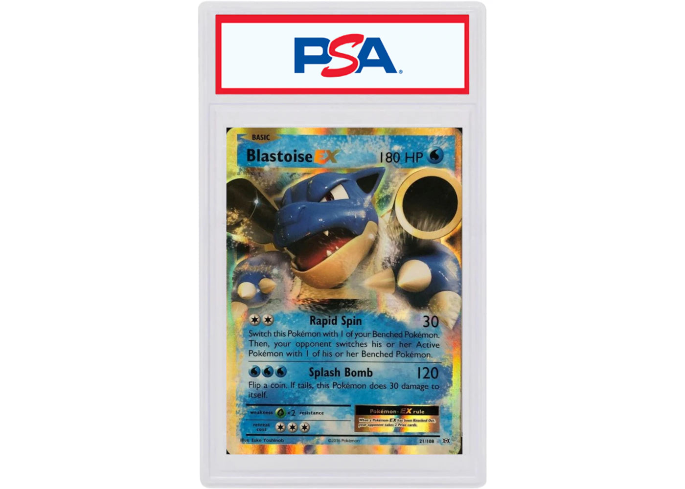 Blastoise EX-Holo 2016 Pokemon TCG XY Evolutions #21/108 (PSA or BGS Graded)