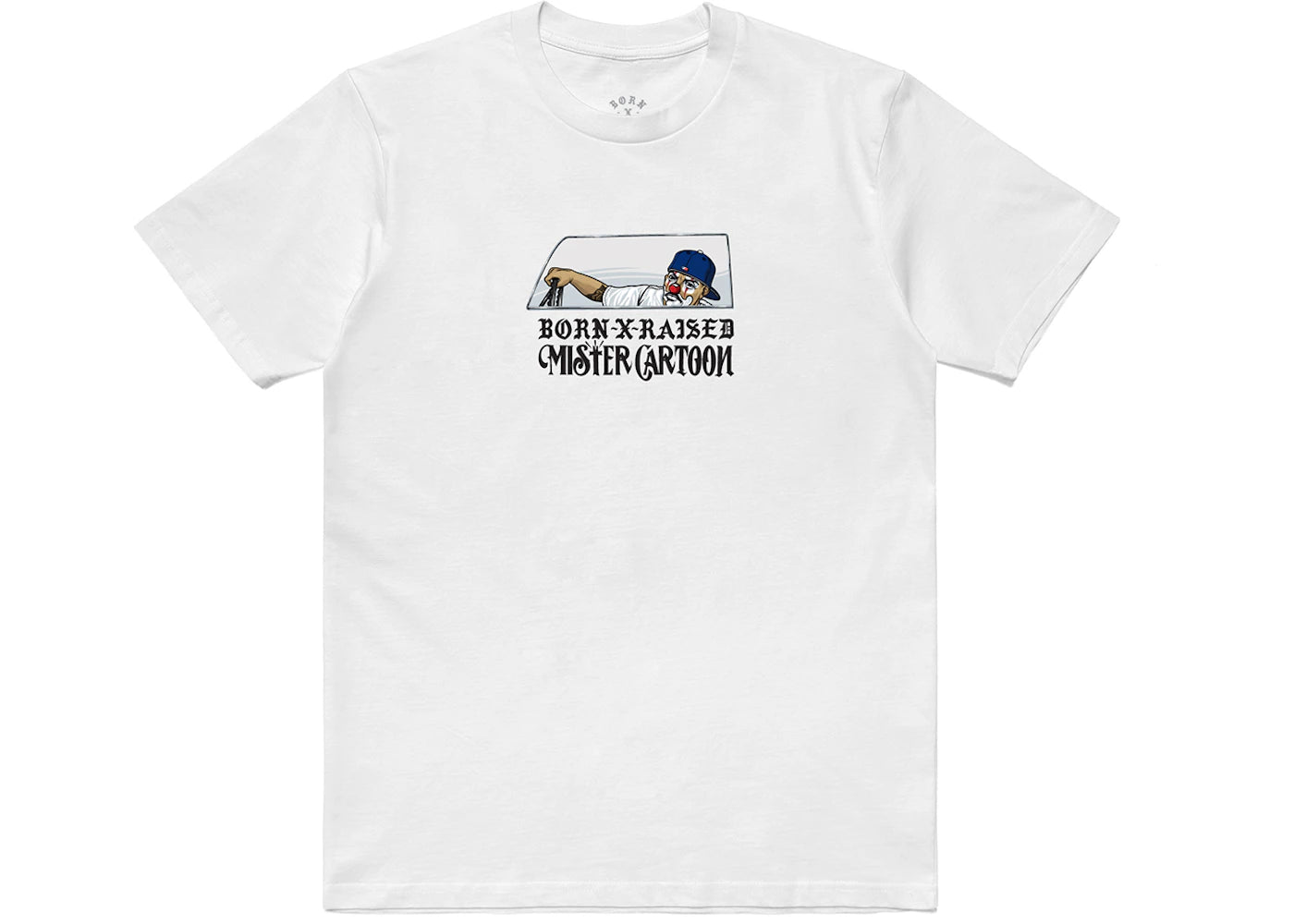 Born X Raised x Mister Cartoon Cruiser Tee White