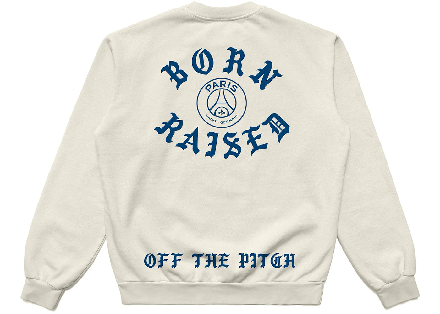 Born X Raised x PSG Off The Pitch Crewneck Cream