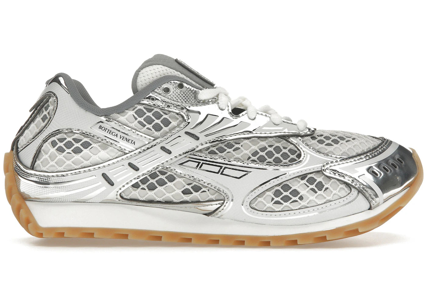 Bottega Veneta Orbit Silver White