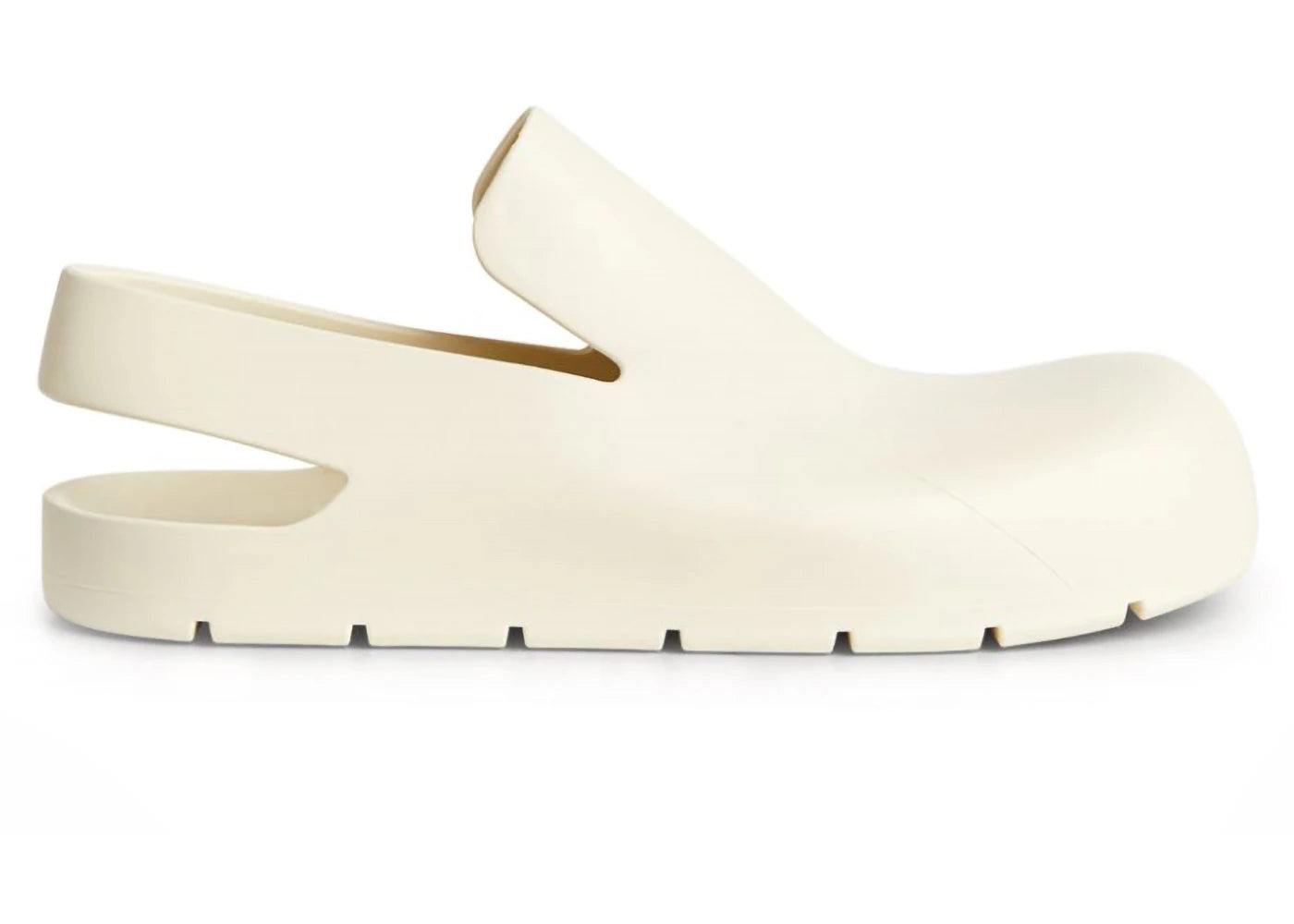 Bottega Veneta Rubber Slingback Puddle Shoe White