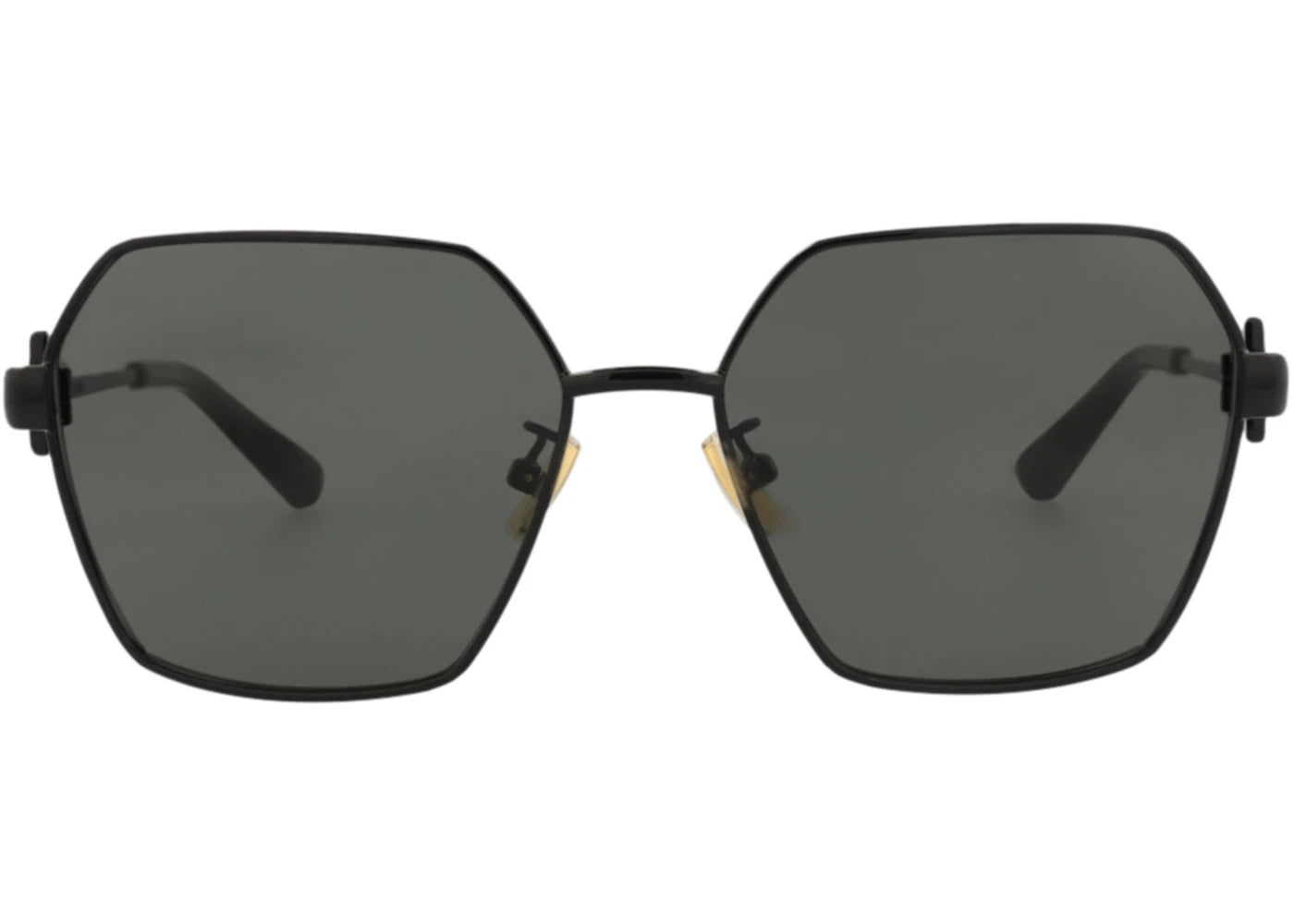 Bottega Veneta Square-Frame Metal Sunglasses Black Black Grey (BV1224S-30014275-001)
