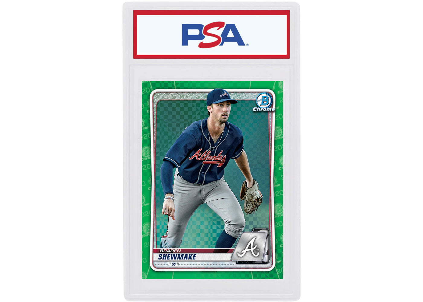 Braden Shewmake 2020 Bowman Chrome X Green X-Fractor /31 #BCP-219 (PSA or BGS Graded)