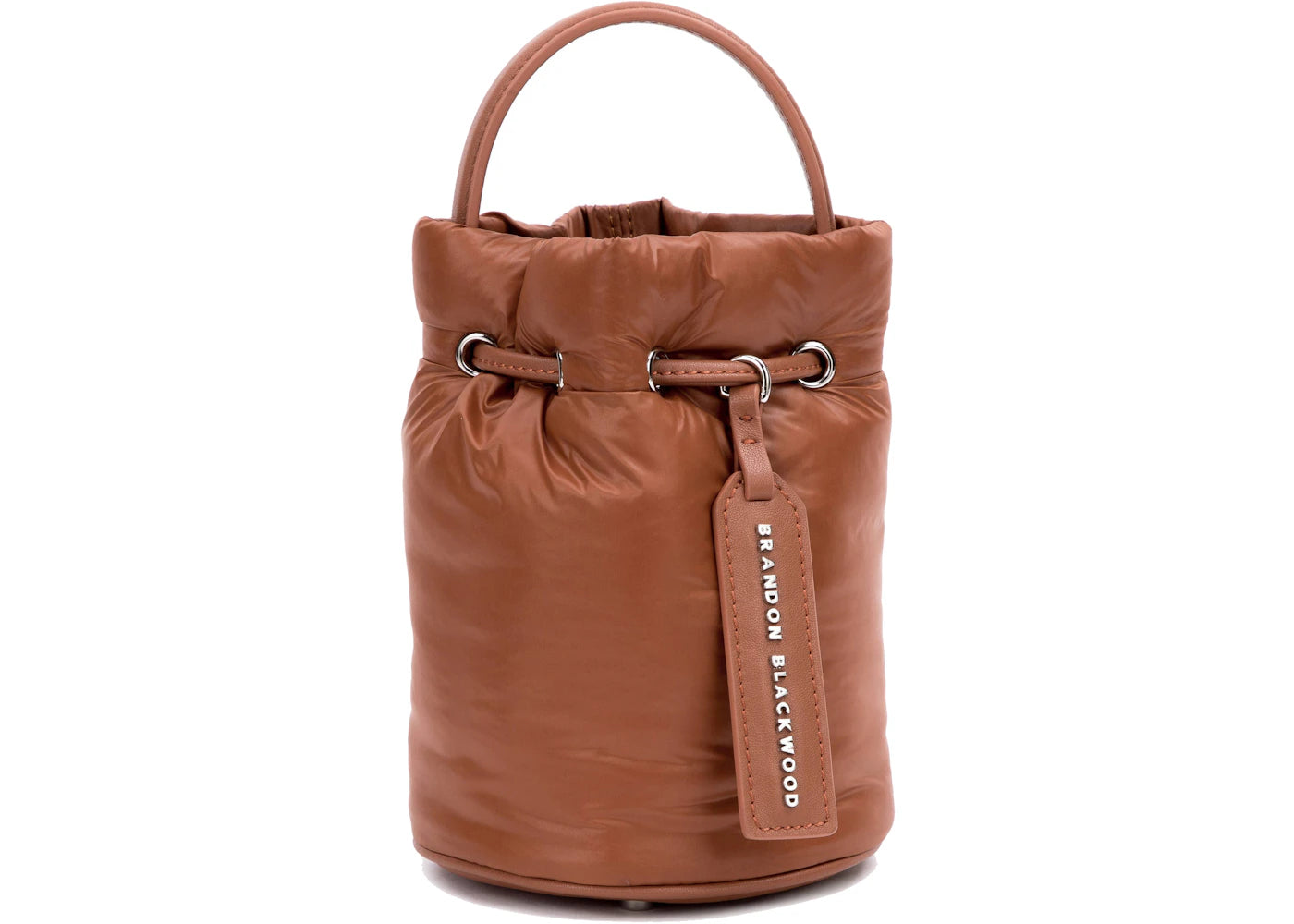 Brandon Blackwood Kamal Bucket Bag Puffer Dark Brown