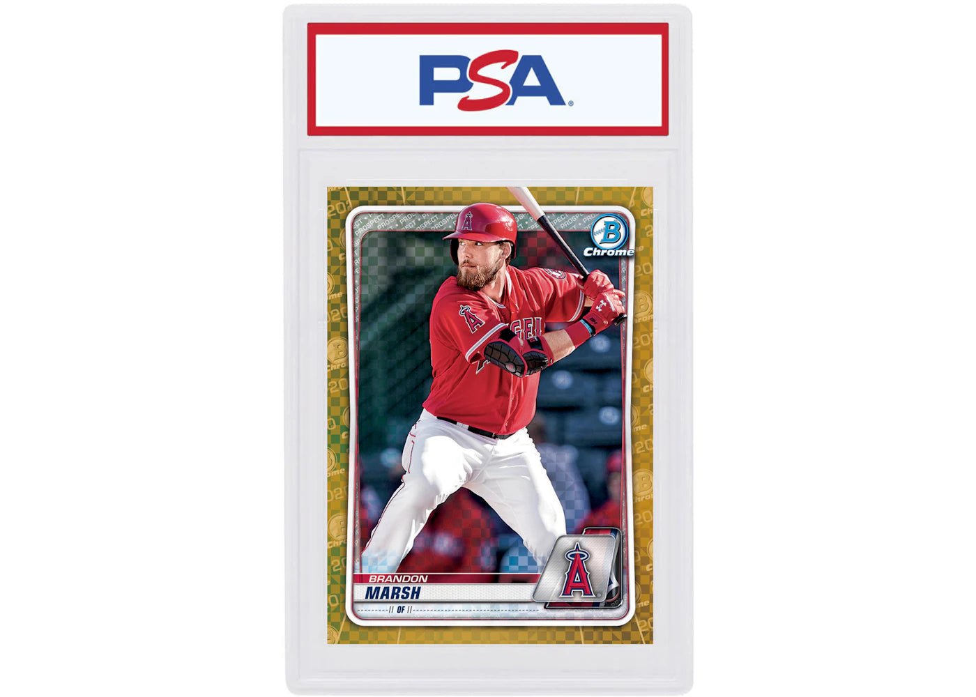 Brandon Marsh 2020 Bowman Chrome X Gold X-Fractor /3 #BCP-166