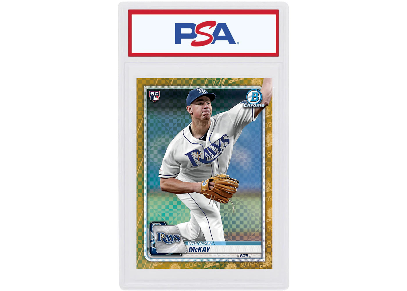 Brendan McKay 2020 Bowman Chrome X Rookie Gold X-Fractor /3 #80 (PSA or BGS Graded)