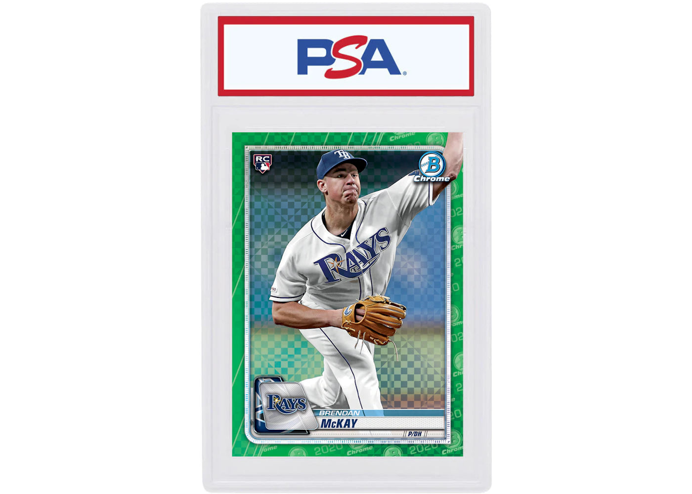 Brendan McKay 2020 Bowman Chrome X Rookie Green X-Fractor /31 #80 (PSA or BGS Graded)