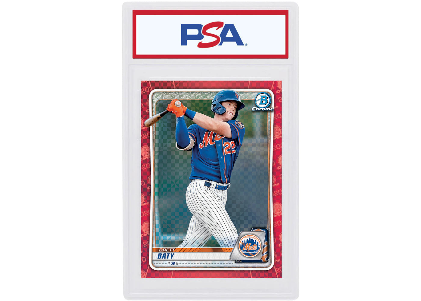 Brett Baty 2020 Bowman Chrome X Red X-Fractor 1/1 #BCP-247 (PSA or BGS Graded)