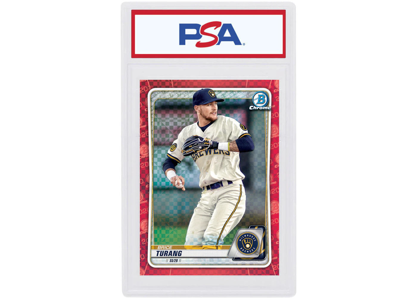 Brice Turang 2020 Bowman Chrome X Red X-Fractor 1/1 #BCP-168 (PSA or BGS Graded)