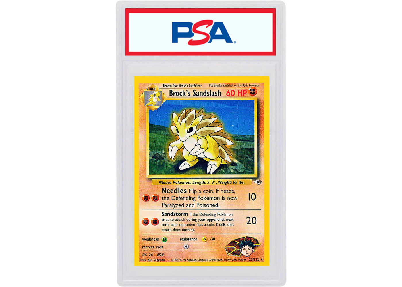 Brock's Sandslash 2000 Pokemon TCG Gym Heroes #23/132 (PSA or BGS Graded)