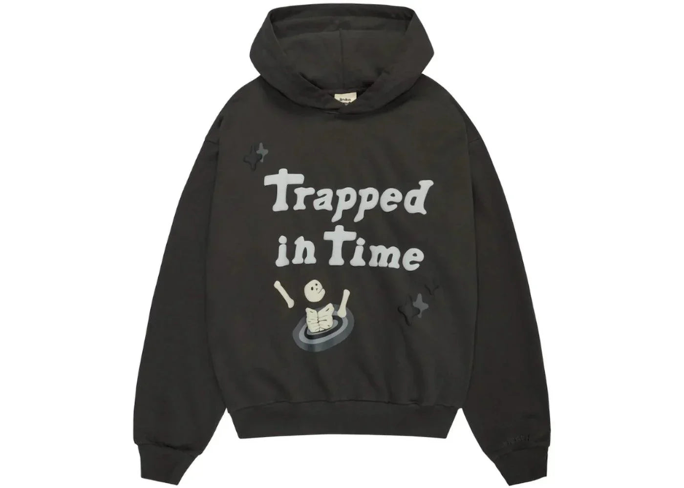 Broken Planet Trapped In Time Hoodie Soot Black - Side Kicks