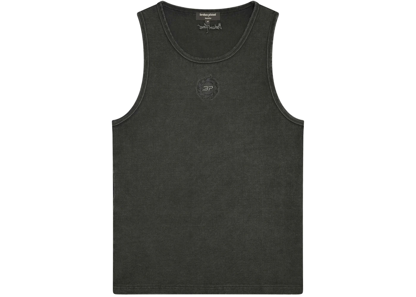 Broken Planet Washed Ribbed Tank Top Washed Black