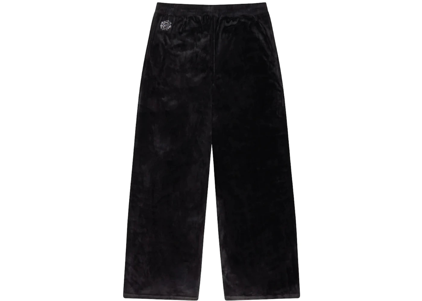 Broken Planet Women's Star Girl Velour Track Pants Midnight Black