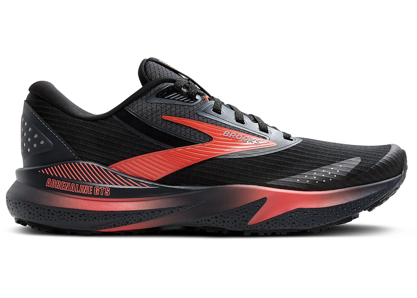 Brooks Adrenaline GTS 24 Weatherized Black Ebony Hot Coral (Women's)