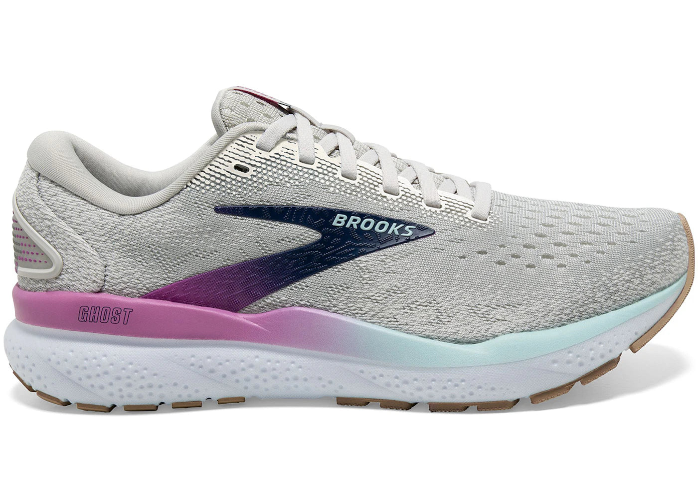 Brooks Ghost 16 White Grey Estate Blue (Women's)