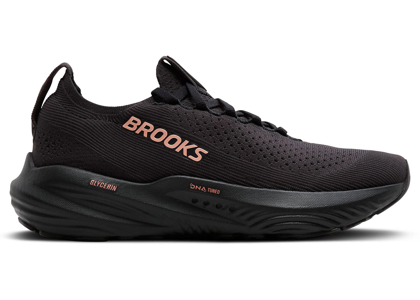 Brooks Glycerin StealthFit 22 Black Grey Rose Gold (Women's)