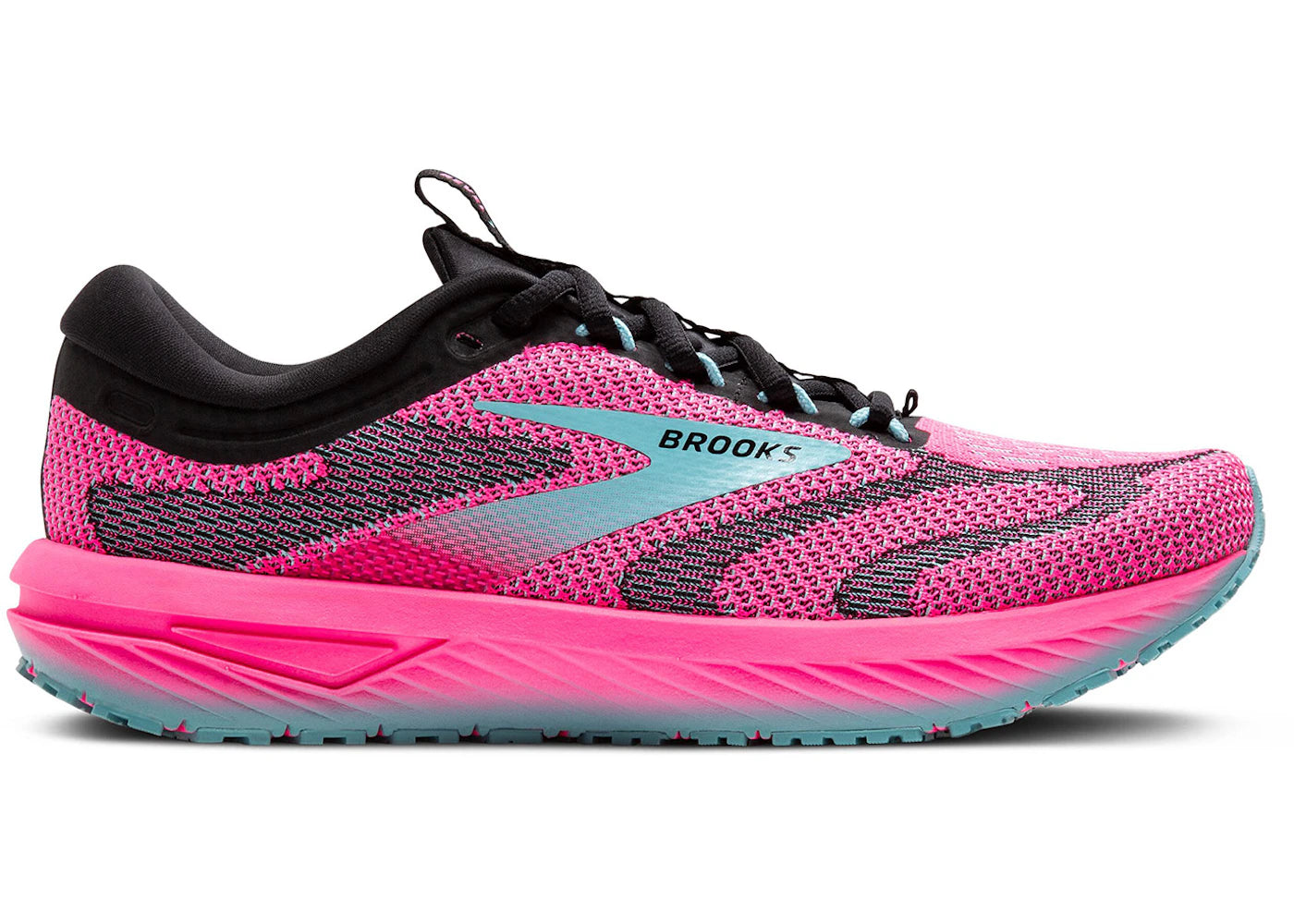 Brooks Revel 7 Knockout Pink Black Aqua (Women's)