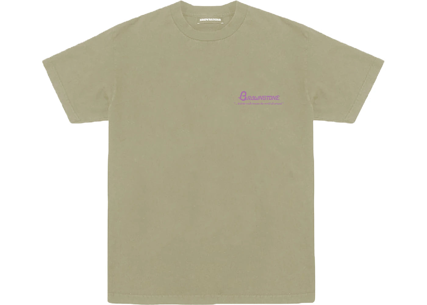 Brownstone Embroidered Cut & Sew Readymade 01 Tee Stone