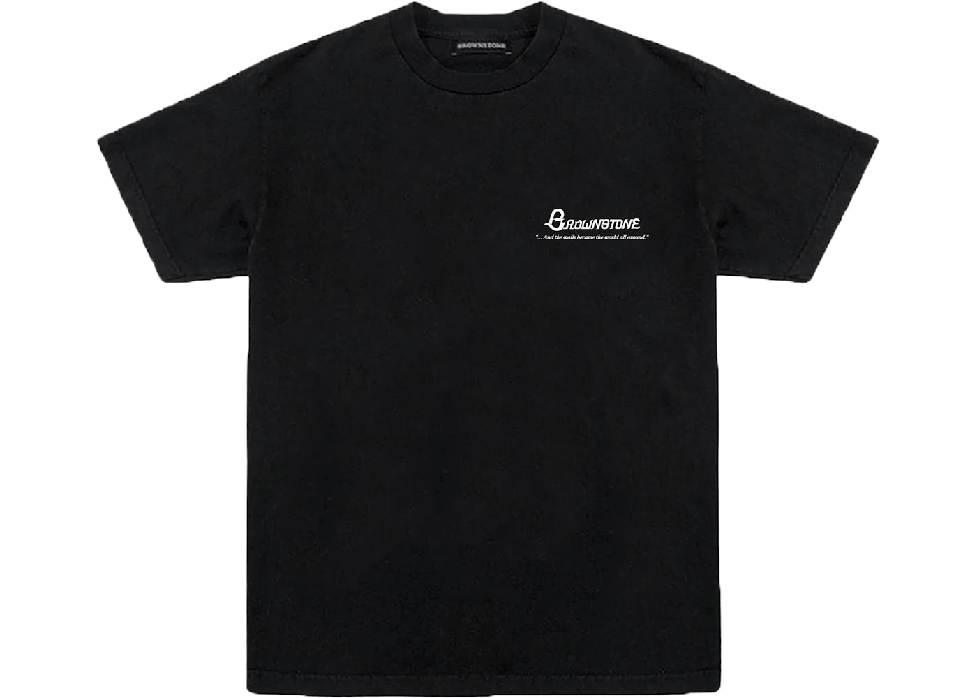 Brownstone Embroidered Cut & Sew Readymade T-Shirt Black