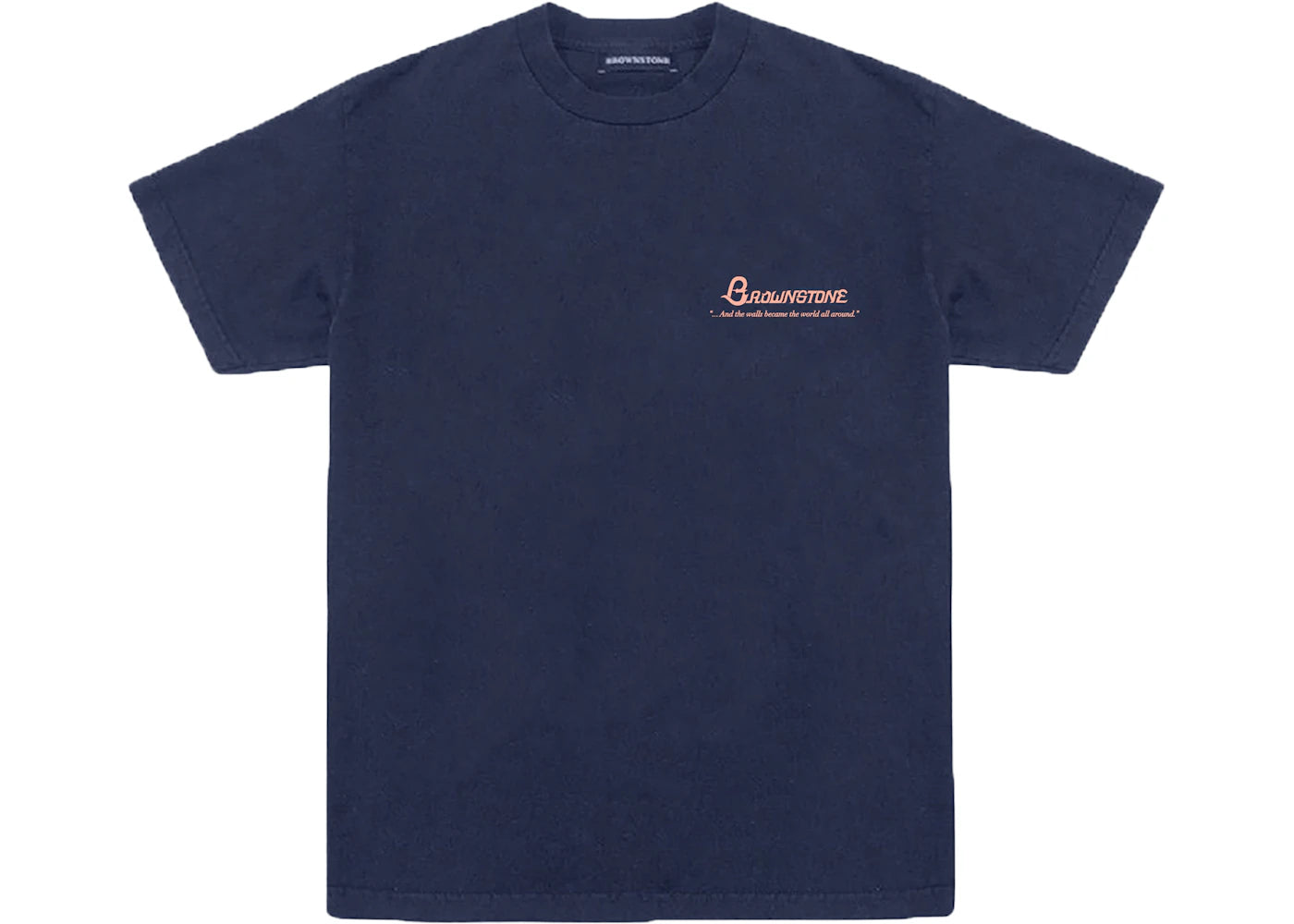 Brownstone Embroidered Cut & Sew Readymade T-Shirt Navy