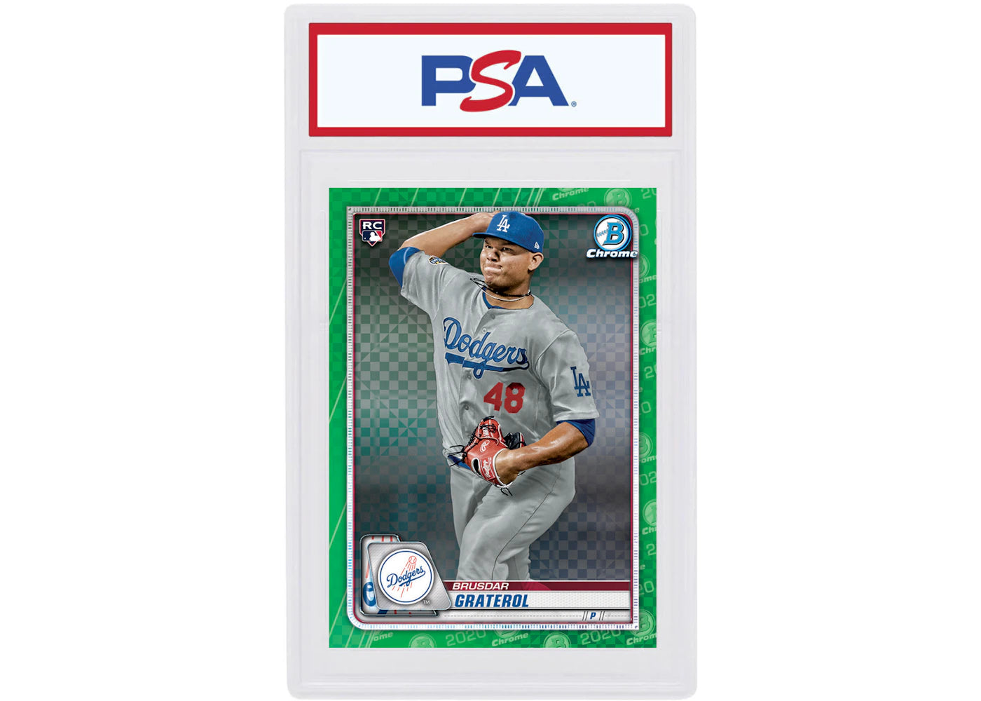 Brusdar Graterol 2020 Bowman Chrome X Rookie Green X-Fractor /31 #5 (PSA or BGS Graded)