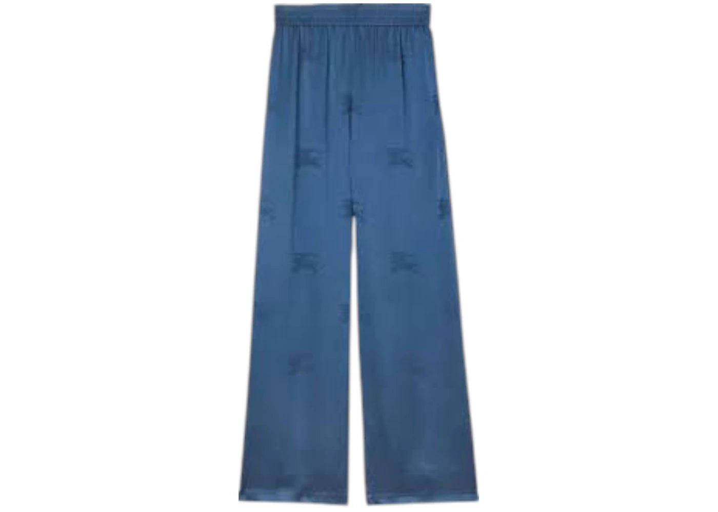 Burberry Alex Silk Logo Pattern Trousers Muted Navy Ip Pat