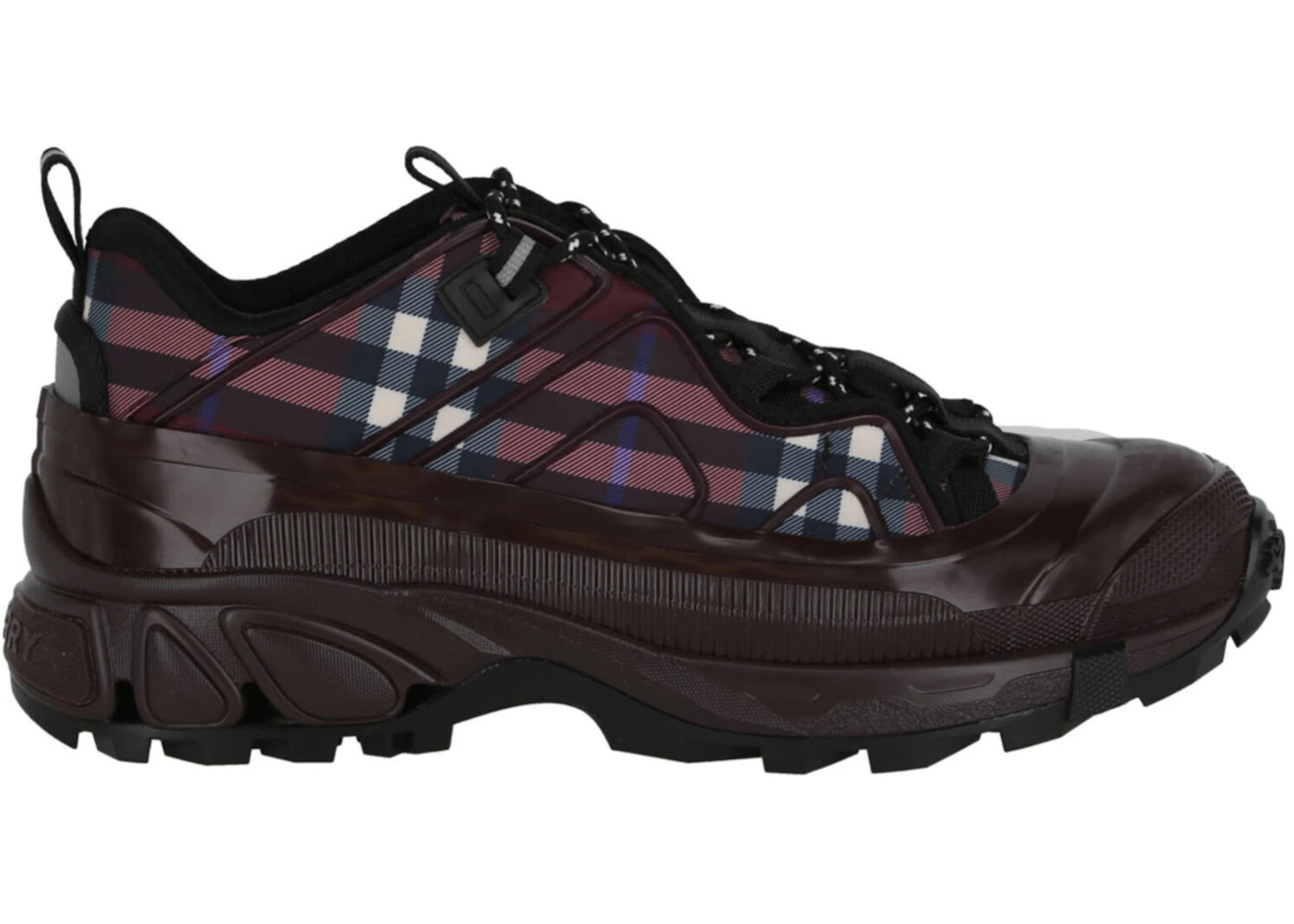 Burberry Arthur Low-Top Check Sneaker Dark Brown Red