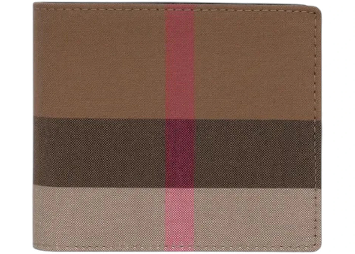 Burberry Check Bifold Wallet With Coin Purse Taupe Brown